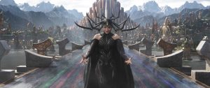 Cate Blanchett as Hela in Thor Ragnarok.