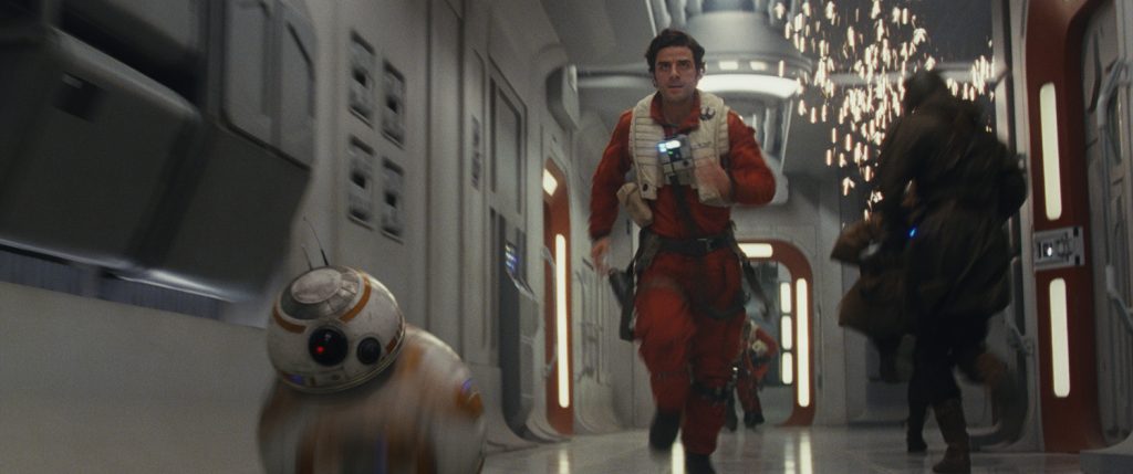 BB-8 and Poe Dameron (Oscar Isaac).