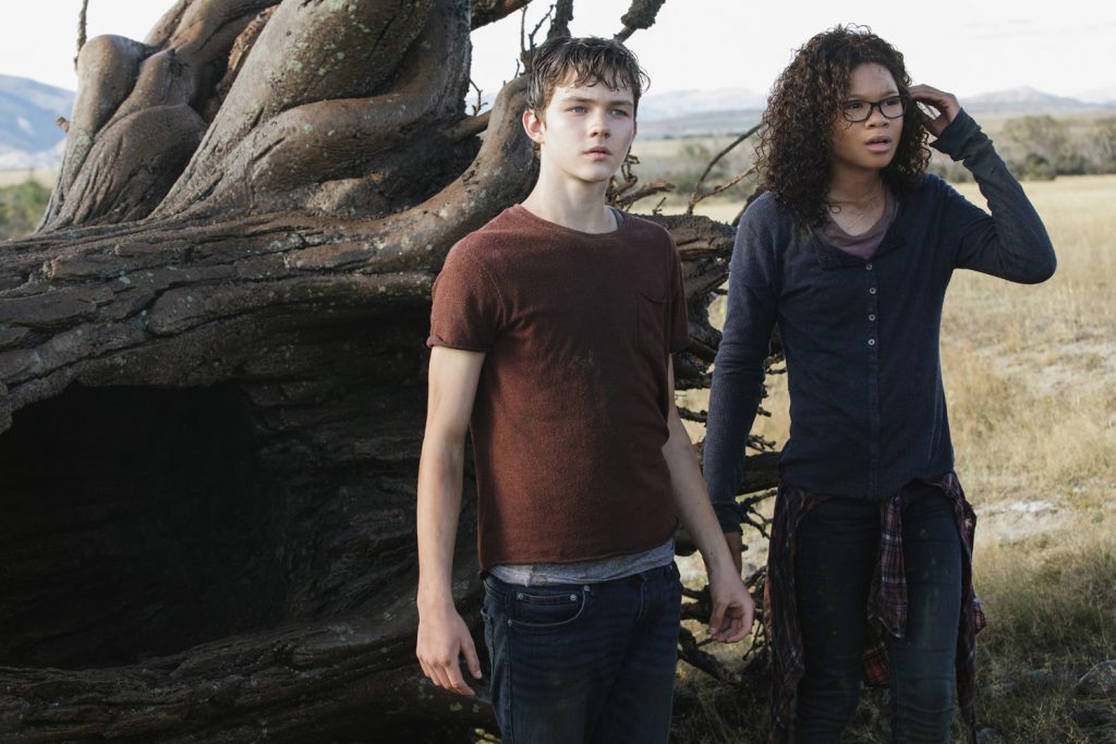 Storm Reid is Meg Murry and Levi Miller is Calvin O’Keefe in Disney’s A WRINKLE IN TIME.