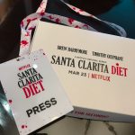 The Little Binger and a friend for the exclusive press junker for Santa Clarita Diet 2.