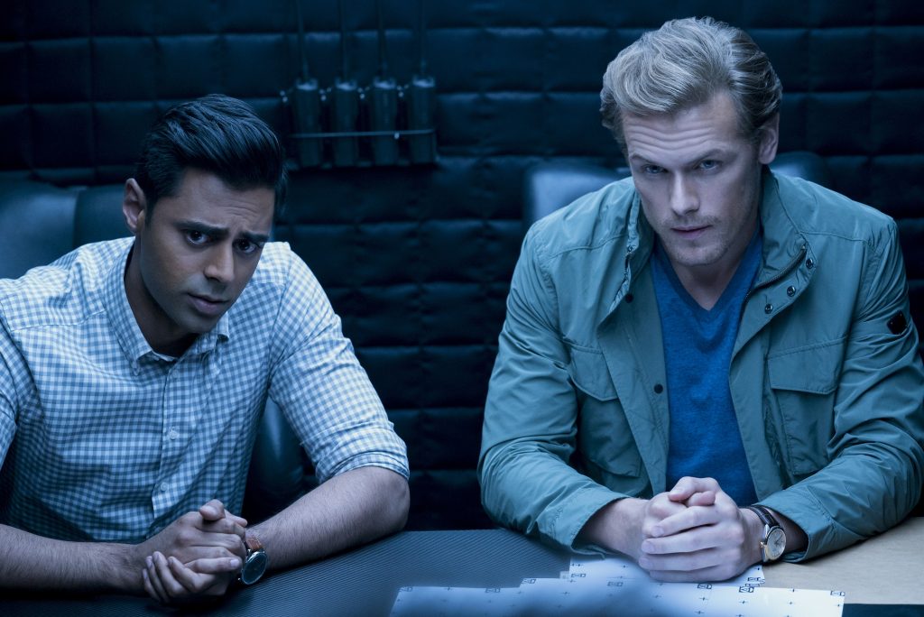 Hasan Minhaj as "Duffer" and Sam Heughan as "Sebastian" in THE SPY WHO DUMPED ME. | Credit: Pioneer Films