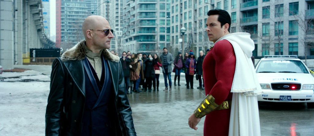 Shazam meets his foe Doctor Sivana in Shazam! | The Little Binger | Credits: Warner Bros. Pictures