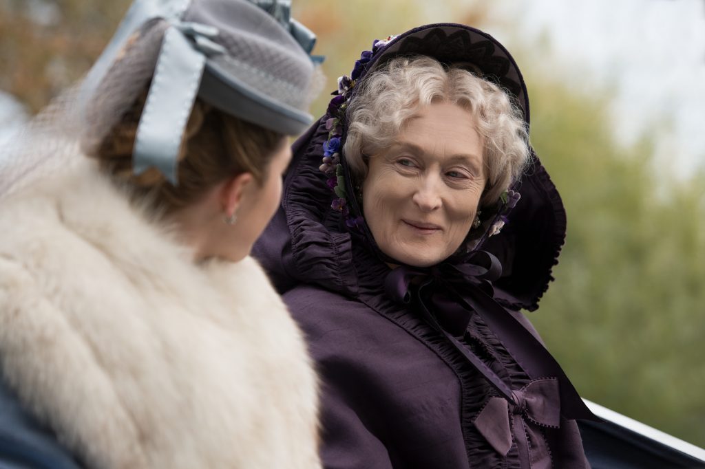 Amy March (Florence Pugh) and Aunt March (Meryl Streep) in Greta Gerwig's LITTLE WOMEN. | The Little Binger | Credit: Columbia Pictures