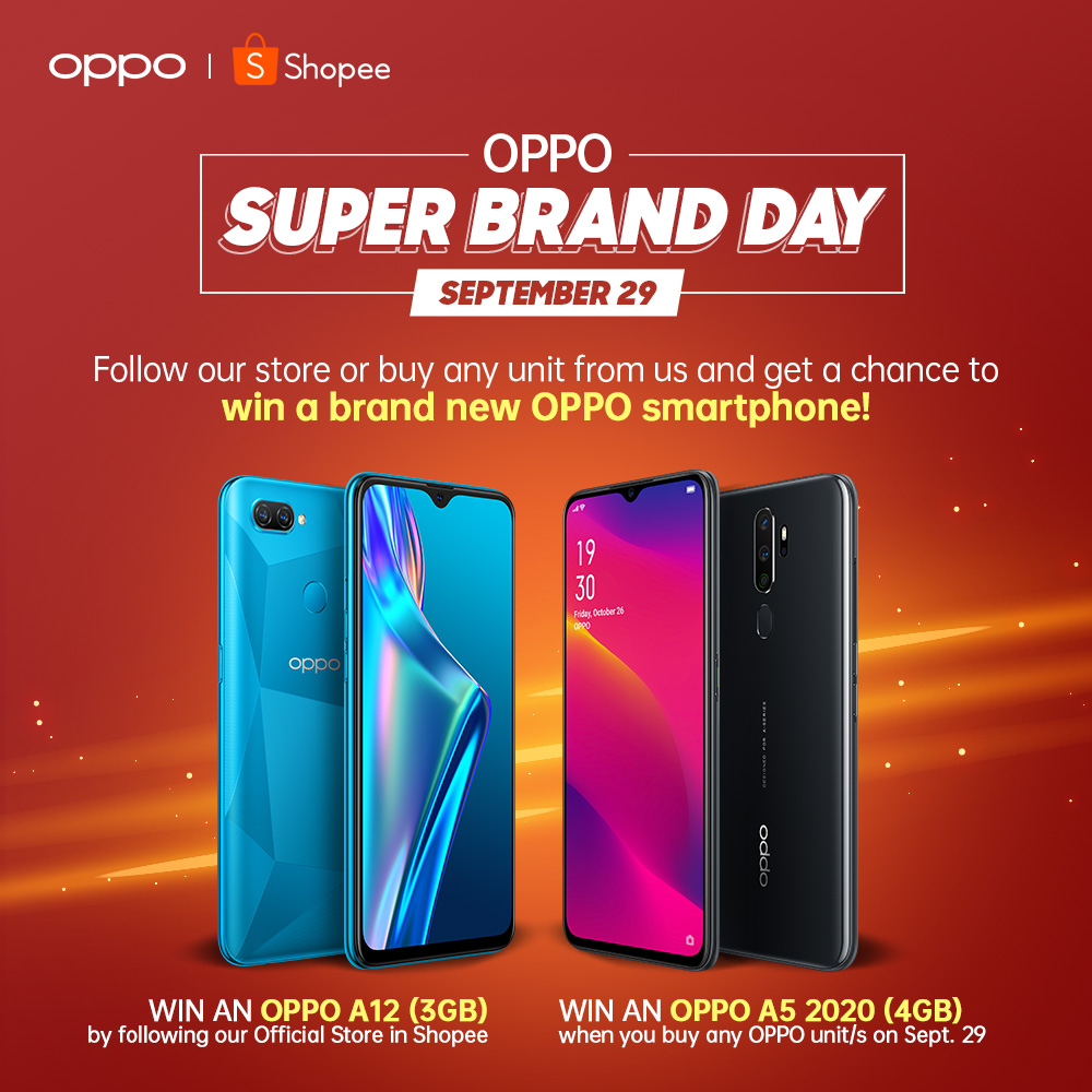 Get a chance to win a new OPPO phone. | LOOK: Up To 32% Off at OPPO Super Brand Day on Shopee! | The Little Binger